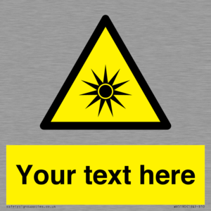 Custom Optical Radiation Sign
